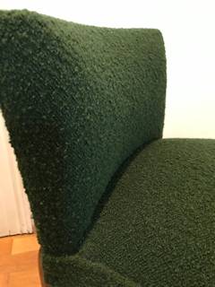 Petit fauteuil pour coiffeuse, dossier court, encombrement faible, idéal dans un chambre, entrée, salon.