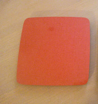 Dessous de plat rouge, Formica.