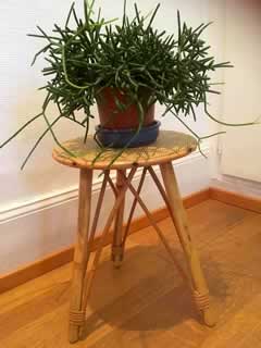 Porte plante en rotin Hauteur 35,5cm Ø 25,5cm.