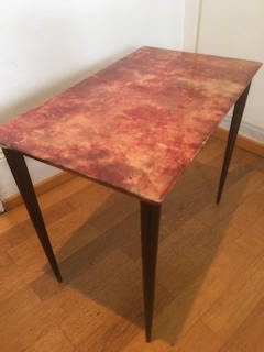Petite sellette attribuée à Aldo Tura, design italien vintage 1960, dimensions : H 41 cm, L 51 cm, l 31 cm.