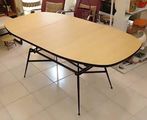 Table basse Smorrebrod, ou salle à manger, ajustable, scandinave.