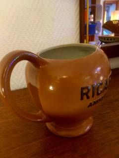 Pichet publicitaire Ricard Anisette, made in France, Atelier Céramique Ricard 830, H 15.