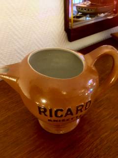 Pichet publicitaire Ricard Anisette, made in France, Atelier Céramique Ricard 830, H 15.