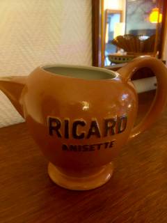 Pichet publicitaire Ricard Anisette, made in France, Atelier Céramique Ricard 830, H 15.